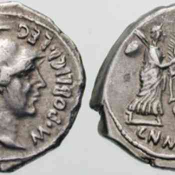 Click para ampliar. Pulsa en el nombre para ver la ficha. Corduba 7 Denario de Cn. Pompeyo Jr